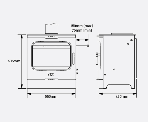 ESSE 755 Wood Burning Stove 9.6kW